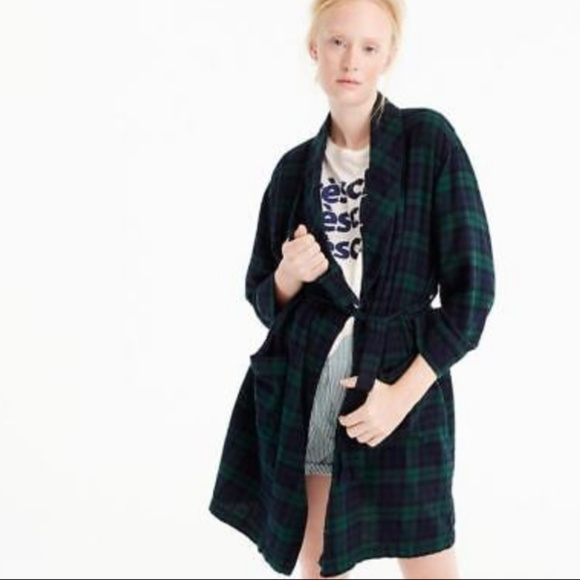 J. CREW ROBE in Flannel Plaid - Picture 4 of 4